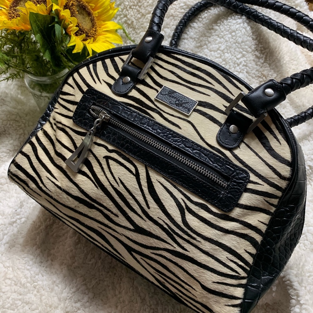 Black and White Zebra Print Satchel